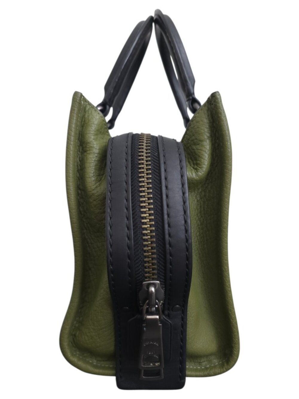 Coach Rogue 25 Bag 1941 Olive Green Pebbled Leather Satchel 54536 - Picture 2 of 11